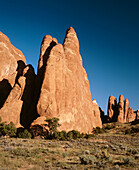 Sandstone formations in Devil s Garden area. Arches National Park. Utah. USA