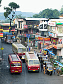 Cityscape of Manandwadi, Wyanad. Kerala, India