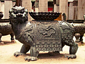 Bronze lion at Confucius Temple. Beijing. China