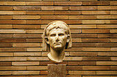 Veiled head of Emperor Cæsar Augustus. Roman Art Museum. Mérida. Spain