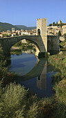 Old bridge, Besalú. Girona province, Catalonia, Spain
