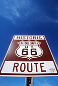 Route 66 sign. Missouri, USA