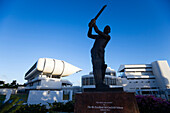 Statue of a cricketer near Kensington Oval, Bridgetown, Barbados, Caribbean