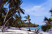 Tourists relaxing at Shanzu Beach, Coast, Kenya