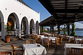 Terrace of the restaurant Tamarind, Mombasa, Kenya