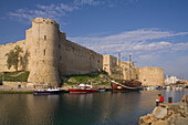 Kyrenia harbour and Kyrenia castle, Kyrenia, Girne, North Cyprus, Cyprus