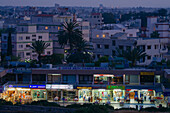 Famagusta at night, Shops and restaurants, Famagusta, Gazimagusa, North Cyprus, Cyprus
