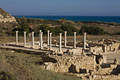 Ruins of a basilica in the Ancient City of Kourion, South Cyprus, Cyprus