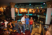 Young people having fun in a disco, Lions Garden Discothek, Famagusta, Ammochostos, Gazimagusa, Cyprus