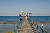 Wooden pier, Biffer Palm Beach Hotel, Varosha Beach, Famagusta, Gazimagusa, Cyprus
