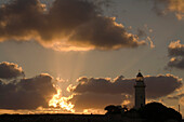 Lighthouse at sunset, Pafos, Archaeological Park, Cyprus