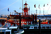 Ships at harbor, Hamburg, Germany