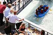 White water rafting in Markkleeberg, Leipzig, Saxony, Germany