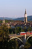 View of Kornhaus bridge, Old City of Berne, Berne, Switzerland