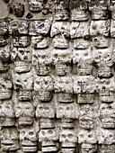 Tzompantli (Platform of Skulls) Templo Mayor, Mexico City