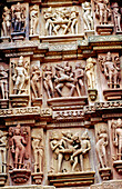 Erotic reliefs at Kandariya Mahadev Temple. Khajurajho. India