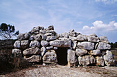 Naveta Rafal Rubí, prehistoric monument from the Talayotic culture. Minorca. Baelaric Islands. Spain