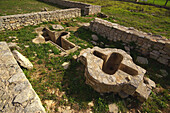 Early Christian church remains at Son Pereto archeological site. Manacor. Majorca. Balearic Islands. Spain