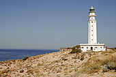 Lighthouse. Trafalgar, Caños de Meca. Cádiz province. Spain.