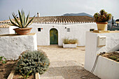Typical houses. Santa Eulalia del Riu, Ibiza. Balearic Islands. Spain