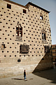 Façade of Casa de las Conchas (15th century), Salamanca. Castilla-León, Spain