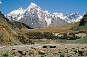 Mountains Karakorum in Hunza Valley. Pakistan