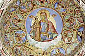 Frescoes. Rila orthodox monastery. World Heritage. Bulgaria.