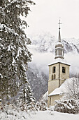 St-Michel Church in the snow. Chamonix. France