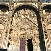 West façade (Isabeline style, 16th Century). Catedral Nueva. Salamanca. Castilla y Leon. Spain