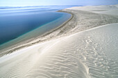 Dunes and sea. Khor Al Adaid. Qatar.
