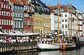 Nyhavn ( new port ) canal area. Copenhagen. Denmark