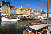 View of Nyhavn in Copenhagen. Denmark