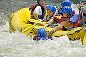 Japanese group Rafting on the Ocoee River in southern Tennessee. USA.