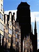 Old Town Sihouette of the gothic cathedral of St Mary one of the biggest in Europe. Gdansk. Poland.