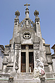 Mausoleum at Sucu-Ceares cemetery. Gijón. Asturias, Spain