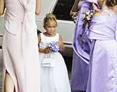 Flower girl at wedding