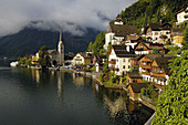 The town of Hallstatt in the Salzkammergut region of Austria. 2006.