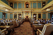 Senate Chamber in the Michigan State Capitol, Lansing. Michigan, USA