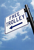 Free Trolley on the Navy Pier in downtown Chicago, Illinois. USA.
