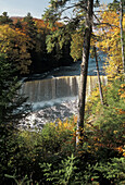 Taquamenon Water Falls state park in Michigan Upper Penninsula