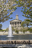 State Capitol and Surrounding Statues and Monuments Nashville Tennessee. USA.