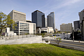 Skyline Cityscape of Nashville from the grounds of the State Capitol. Nashville Tennessee. USA.