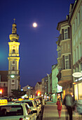 Luitpold square and Town Hall, Deggendorf, Lower Bavaria, Bavaria, Germany
