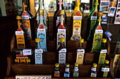 The famous Ettal monastery's liqueur at a sales booth in Ettal, Bavaria, Germany