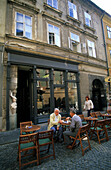 Straßencafe in der Altstadt von Ljubljana, Slowenien