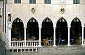 Cafe in the historic centre of Koper, Slovenia