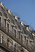 Paris apartments, rooftops of Paris from the turn of the century, Belle èpoque, Rue de Rivoli, Paris, France
