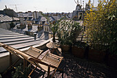 Dachterrassen, Stadtansicht, Pariser Dächer, Paris, Frankreich