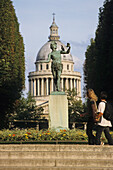 Blick vom Jardin du Luxembourg zum Pantheon, Grabstätte berühmter französische Persönlichkeiten, Architekt Soufflot, 5. Arrondissement, Quartier Latin, Paris, Frankreich