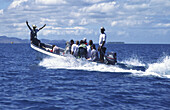 South pacific  boat to Mana Island